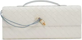 Bottega Veneta Andiamo Intrecciato Leather Clutch in 9555 Alabaster-Mine-Mb-Al at Nordstrom