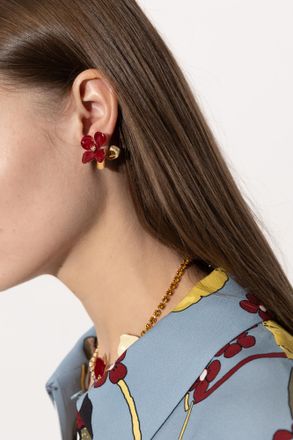 Marni Flower-shaped Earrings, Womens, Gold