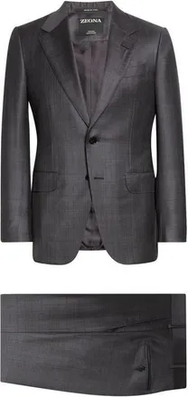 Ermenegildo Zegna Wool Two Piece Suit in Dark Grey at Nordstrom, Size 60