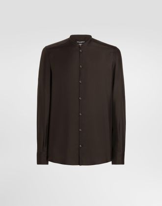 Dolce & Gabbana Silk Shirt - Man Shirts Multi-colored 41