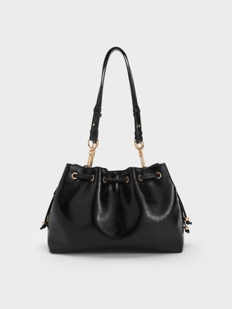 Charles & Keith Moxie Drawstring Bucket Bag