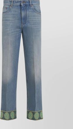 Valentino denim straight-leg trousers