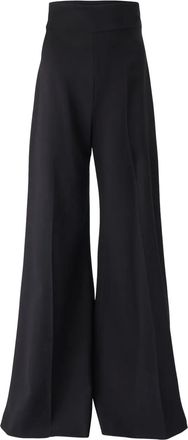 Carolina Herrera high-waisted palazzo pants - women - Virgin Wool/Elastane - 4 - Black