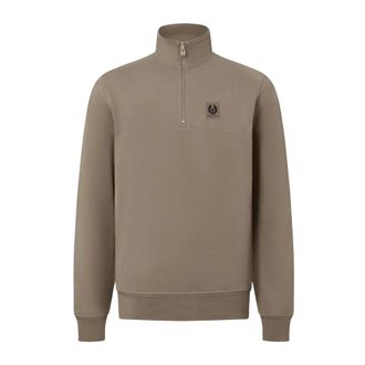Belstaff Felpa con zip corta - - Sweatshirts & Hoodies - Uomo - Beige - M