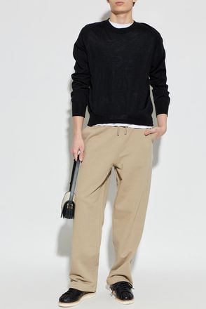 Ami Wide-leg Sweatpants, Mens, Beige