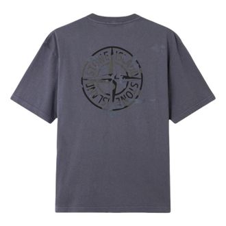 Stone Island 2100001 Camo Compass T-Shirt Blue Grey L1S152100001S0E14V002D