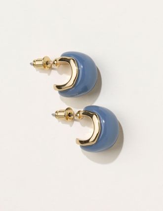 Fat Face FatFace Blue Chunky Hoop Earrings