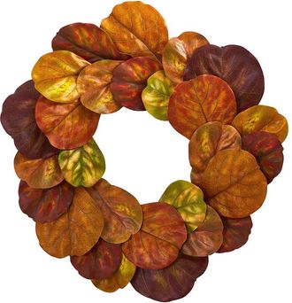 Nearly Natural 29In. Fiddle Leaf Artificial Wreath