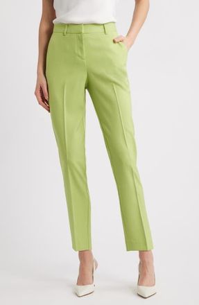Tahari by ASL Classic Straight Leg Pants in Fern at Nordstrom, Size 12