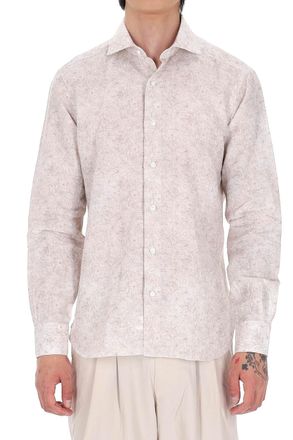 Barba Dandylife Floral Linen-Cotton Casual Shirt