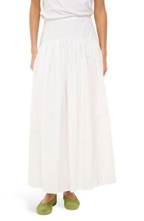 Staud Procida Eyelet Cotton Maxi Skirt in White Eyelet at Nordstrom Rack, Size 4