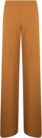 Alberta Ferretti Wide Straight Pants - Dames - Wijde Broeken - Bruin - XL - Broeken