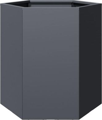 vidaXL Vidaxl - Jardinera Hexagonal Acero Gris Antracita 46x40x45 Cm