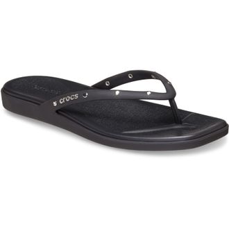 Crocs Miami Studded Flip Thermoplastische Dames Zwarte Slippers