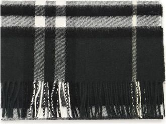 Burberry Winter Scarves, unisex, Multicolor, ONE SIZE, Green Anchor Fringed Rectangle Scarf