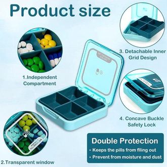 OEM Caja De 3 Piezas, Mini Caja De Viaje Port&aacute;til, Caja De Recarga Peque&ntilde;a Adecuada Para, Etc. (verde, Azul, Rosa)