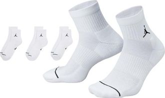 Nike Jordan Mens Every Day Cushioned Ankle 3 Pack - Black/White Size L