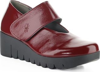 FLY London Vari Mary Jane Platform Wedge Pump in Intense Rust at Nordstrom, Size 36