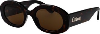 Chlo&eacute; Womens Sunglasses Ch0258s Havana Brown Acetate