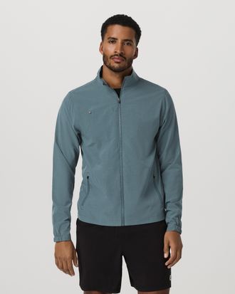 Vuori Clothing Venture Track Jacket | Blue Sea Linen Texture | Medium
