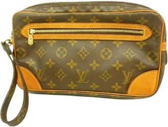 Louis Vuitton Pre-owned Clutches, male, Brown, Size: ONE SIZE Pre-owned Marly Dragonne GM Clutch