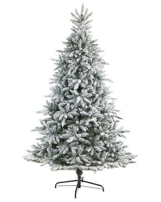 Nearly Natural 8Ft. Flocked West Virginia Spruce Artificial Christmas Tree