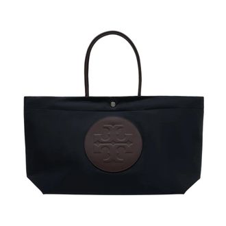 Tory Burch Ella Twist Reversible Tote - Dames - Shoppers - Zwart - ONE Size - Leer - Tassen