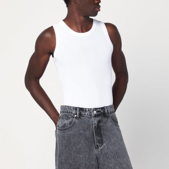 Alexander McQueen Canotta bianca in cotone