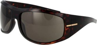 HUGO BOSS Oversized Shield Zonnebril - Dames - Zonnebrillen - Bruin - ONE Size - Accessoires
