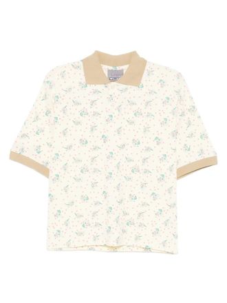 Ashley Williams bunny-print polo shirt - Neutrals