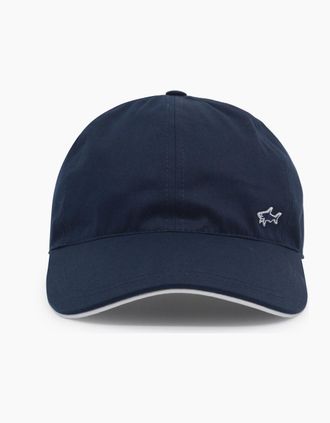 Paul & Shark Mens Shark badge light cotton baseball cap - Navy - Size: 59