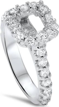 Pompeii3 1/2ct Princess Cut Engagement Diamond Ring Setting 14K White Gold Size Selectable