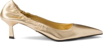 Prada 55 mm leren pumps met hak - Geel
