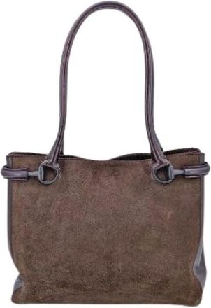 Gucci Pre-owned Shoulder Bags, female, Brown, Size: ONE SIZE Pre-owned Canvas Shoulder Bag
