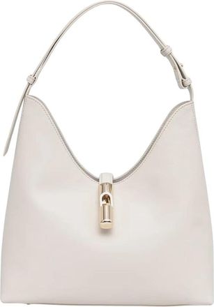 Furla Goccia M Hobo - Dames - Schoudertassen - Wit - ONE Size - Leer - Tassen