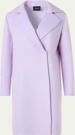 Akris Bera Cashmere-Silk Knee-Length Coat