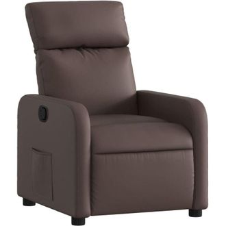 vidaXL Vidaxl - Sill&oacute;n Reclinable De Cuero Sint&eacute;tico Marr&oacute;n