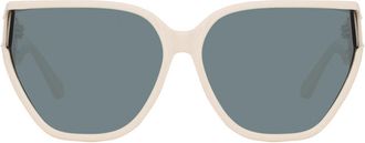 Linda Farrow SABINE LFL1298 C3 Womens Sunglasses White Size 67