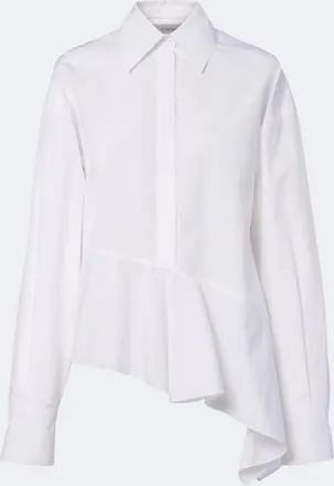 Sportmax Asymmetric cotton poplin shirt