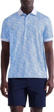 Bugatchi Three-Button Performance Polo in Sky at Nordstrom, Size Xx-Large