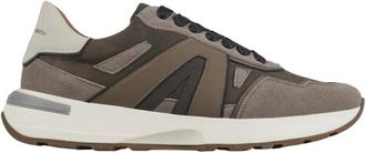 Alexander Smith Liverpool Heren Zacht Bruin Leer en Gewassen Toon Nylon - Heren - Sneakers - Veelkleurig - 42 EU - Leer - Schoenen