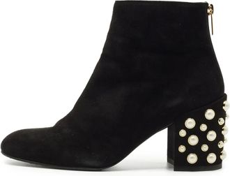 Stuart Weitzman Stivaletti con finte perle - Nero