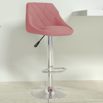 vidaXL Taburete De Cocina De Terciopelo Rosa Vidaxl