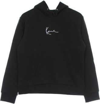 Karl Kani Zwarte Signature Hoodie Lang Sweatshirt - Heren - Hoodies - Zwart - S - Katoen - Hoodies & sweatvesten