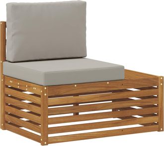 vidaXL Sof&aacute; Modular De Exterior Con Coj&iacute;n Natural 91 X 63 X 73 Cm Vidaxl
