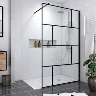 Aurlane Aurlane - Pack Mampara De Ducha 120x195 Cm + Plato De Ducha Alicatable 90x140 Recortable