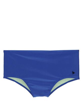 Amir Slama Costume da bagno con applicazione - Blu