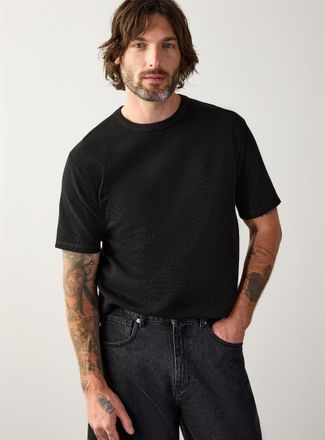 Le 31 Mens Micro-waffle T-shirt Comfort fit