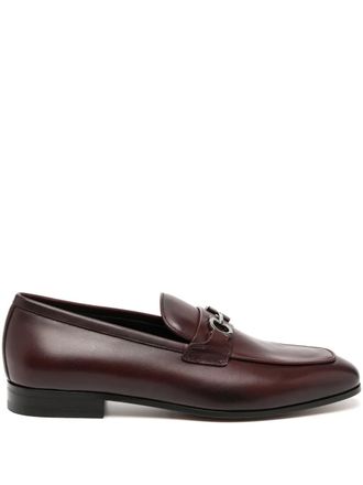 Ferragamo Gancini leather loafers - Red