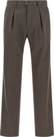 Incotex Brown Polyester Dress Mens Pants